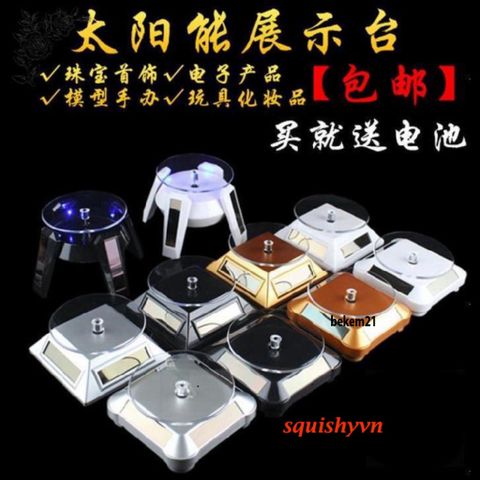 Bàn Xoay Chụp Ảnh 360 Độ Đường Kính 9cm - Thiết Bị Quay Video Sản Phẩm - Ánh Sáng Năng Lượng Mặt Trời, Tiết Kiệm Thân Thiện Môi Trường