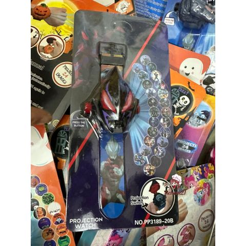 Đồng hồ điện tử 3D chiếu hình cho trẻ em - Ultraman, Người Nhện, My Little Pony - Quà tặng dễ thương cho bé gái và bé trai