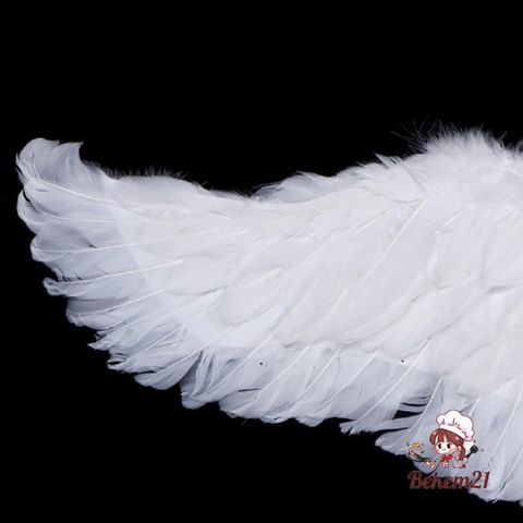 Đôi Cánh Thiên Thần Trắng Dễ Thương - Phụ Kiện Tiệc Hóa Trang Cho Bé - Cánh Lông Vũ 60x45cm và 80x55cm
