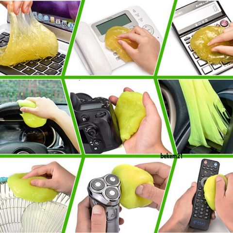 Gel Slime 200g Vệ Sinh Ô Tô & Bàn Phím - Gel Tái Sử Dụng Siêu Dính, Dễ Dàng Lau Chùi Khe Rãnh, Nội Thất Sạch Sẽ