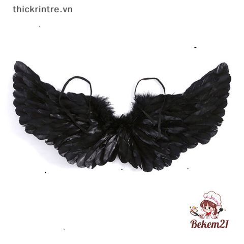 Cánh Ác Quỷ Đôi Cánh Thiên Thần Lông Vũ Trắng Đen - Phụ Kiện Thời Trang Độc Đáo cho Fan Kinh Dị