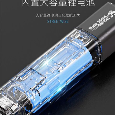 Đèn Pin SMILING SHARK Siêu Sáng SD-1017S Mini Chống Nước, Sạc USB - Đèn Cắm Trại, Đèn Khẩn Cấp, Đèn Để Đi Phượt