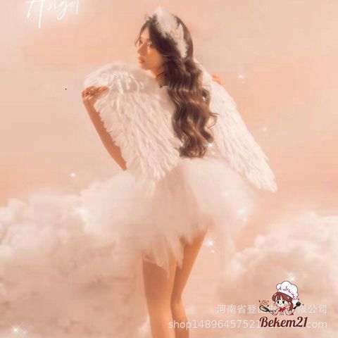 Cánh Thiên Thần Cosplay Lông Vũ Trắng Đen Đỏ - Đồ Hóa Trang Tiệc Tùng Cho Trẻ Em và Người Lớn - Phụ Kiện Chụp Ảnh Độc Đáo