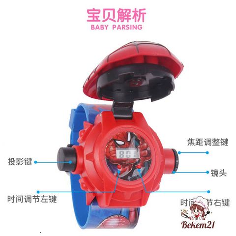 Đồng Hồ Đeo Tay LED Hoạt Hình Người Nhện và Hello Kitty Nhiều Màu Sắc Dành Cho Trẻ Em - Quà Tặng Thú Vị