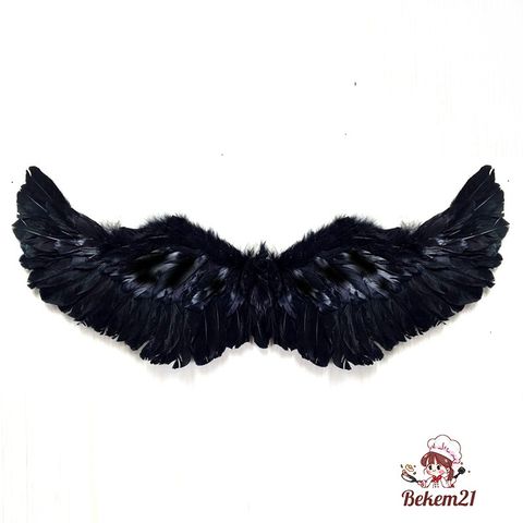 Cánh Thiên Thần Đen Đàn Hồi - Phụ Kiện Hóa Trang Dễ Thương Cho Trẻ Em và Người Lớn - Hoàn Hảo Cho Halloween và Tiệc Hóa Trang
