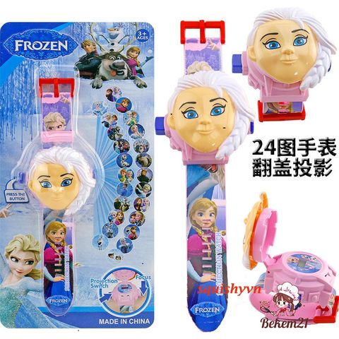 Đồng Hồ Chiếu Hình Hoạt Hình 3D Cho Bé - Quà Tặng Sinh Nhật Đáng Yêu, Phim Hoạt Hình Thiếu Nhi - Thời Gian Vui Vẻ!