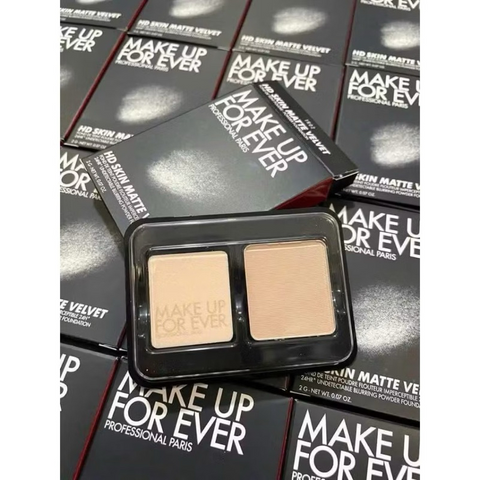 Phấn Phủ Nén Make Up For Ever HD Skin Matte Velvet 1R02 Mini 2g - Kiềm Dầu, Nền Mịn Nhẹ, Lớp Trang Điểm Hoàn Hảo
