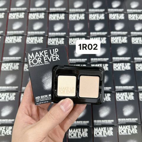 Phấn Phủ Nén Make Up For Ever HD Skin Matte Velvet 1R02 Mini 2g - Kiềm Dầu, Nền Mịn Nhẹ, Lớp Trang Điểm Hoàn Hảo