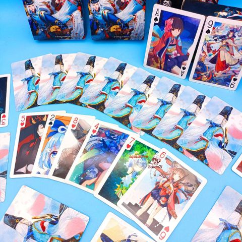 Bộ Bài Poker Hoạt Hình Dễ Thương Âm Dương Sư - Quà Tặng Cho Học Sinh 52 Lá Thẻ Bài Nổi Tiếng Manga & Anime