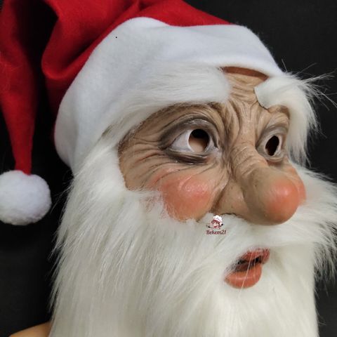 Mặt Nạ Hóa Trang Ông Già Noel - Đạo Cụ Trang Phục Giáng Sinh Vui Nhộn, Tái Sử Dụng Cho Tiệc Tùng và Lễ Hội