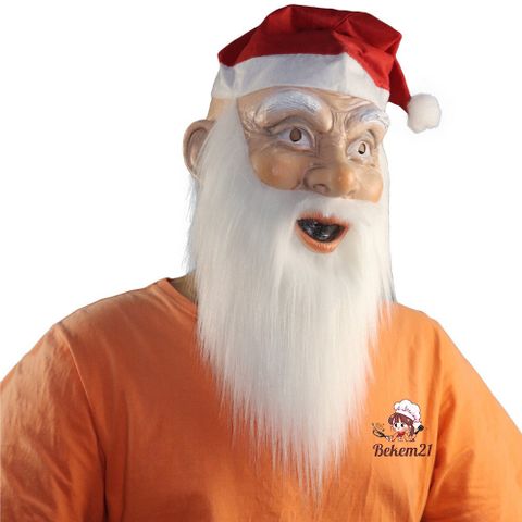 Mặt Nạ Hóa Trang Ông Già Noel - Đạo Cụ Trang Phục Giáng Sinh Vui Nhộn, Tái Sử Dụng Cho Tiệc Tùng và Lễ Hội