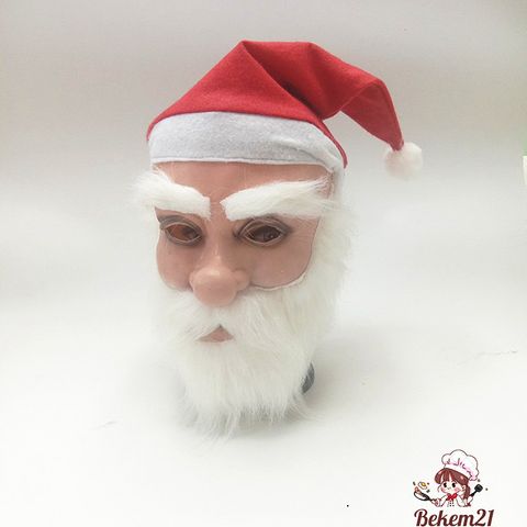 Mặt Nạ Hóa Trang Ông Già Noel - Đạo Cụ Trang Phục Giáng Sinh Vui Nhộn, Tái Sử Dụng Cho Tiệc Tùng và Lễ Hội