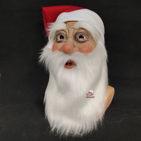 Mặt Nạ Hóa Trang Ông Già Noel - Đạo Cụ Trang Phục Giáng Sinh Vui Nhộn, Tái Sử Dụng Cho Tiệc Tùng và Lễ Hội