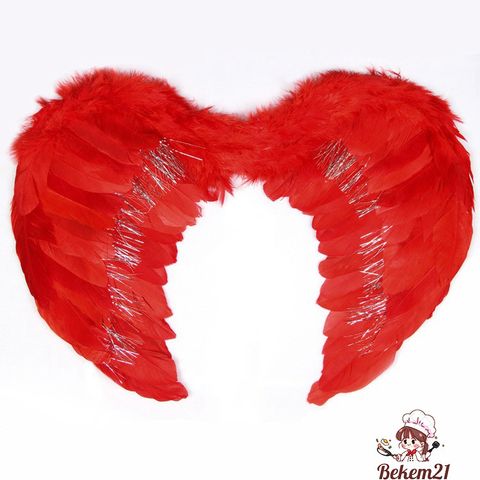 Cánh Thiên Thần Trắng Đính Lông Vũ Kèm Dây Đeo Đàn Hồi Cho Bé - Trang Trí Tiệc Giáng Sinh, Lễ Hóa Trang, Đám Cưới