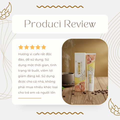 Kem Đánh Răng Thảo Dược Vsmile 150g - Hương Cafe Thơm Mát, Ngừa Sâu Răng, Tăng Cường Sức Khỏe Nướu