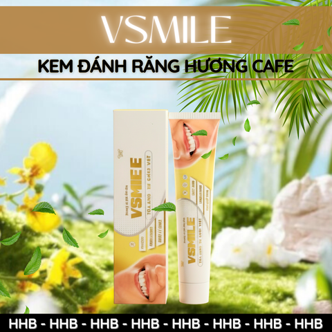 Kem Đánh Răng Thảo Dược Vsmile 150g - Hương Cafe Thơm Mát, Ngừa Sâu Răng, Tăng Cường Sức Khỏe Nướu