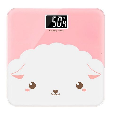 Cân Điện Tử Hình Cừu Trắng Kính Cường Lực - Cân Sức Khỏe Tối Đa 180KG, Màn Hình LCD HD, Bảo Hành 1 Năm