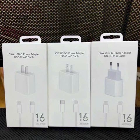 Bộ Sạc Nhanh 35W Chính Hãng Cho iPhone 16 Pro Max - Cổng Type C, Tốc Độ Sạc Nhanh, Tiện Dụng và Dễ Dàng Sử Dụng