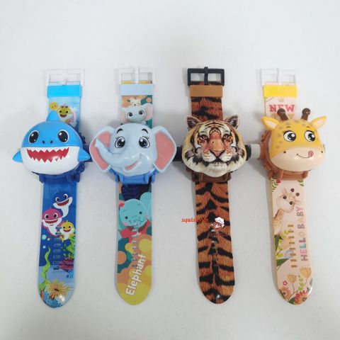 Đồng hồ hình chó cứu hộ chiếu 3D - Đồ chơi trẻ em Hello Kitty và Doraemon, thiết kế an toàn và đáng yêu cho bé