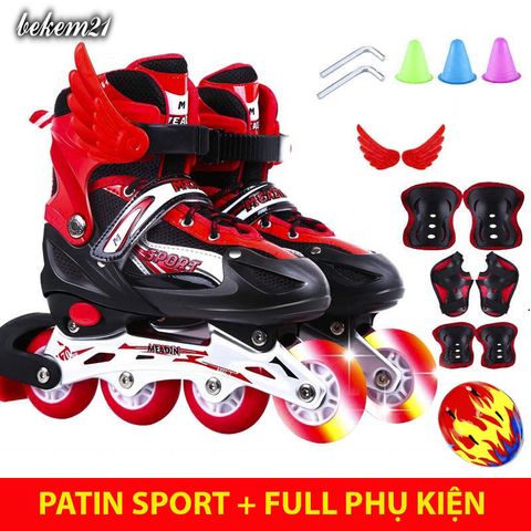 Giày Trượt Patin QF Thế Hệ Mới Phát Sáng - Giày Trượt Cho Trẻ Em & Người Lớn, Tặng Kèm Bảo Hộ, Nhiều Màu Sắc, Thiết Kế Thời Trang