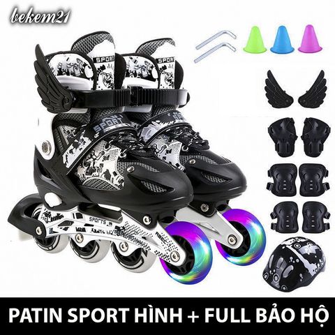 Giày Trượt Patin QF Thế Hệ Mới Phát Sáng - Giày Trượt Cho Trẻ Em & Người Lớn, Tặng Kèm Bảo Hộ, Nhiều Màu Sắc, Thiết Kế Thời Trang