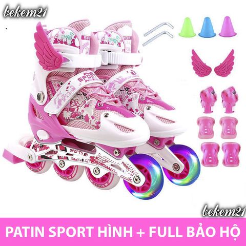 Giày Trượt Patin QF Thế Hệ Mới Phát Sáng - Giày Trượt Cho Trẻ Em & Người Lớn, Tặng Kèm Bảo Hộ, Nhiều Màu Sắc, Thiết Kế Thời Trang