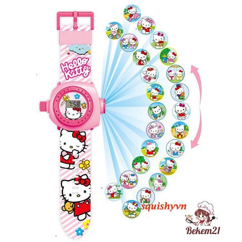 Đồng Hồ Chiếu Hình Lotso Disney Trẻ Em Chống Nước - Đồng Hồ Cổ Tay Thời Trang Dành Cho Bé - Quà Tặng Vui Nhộn