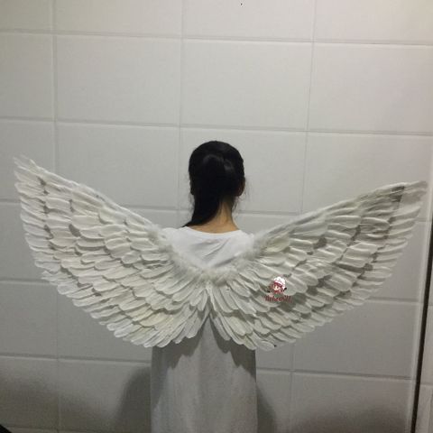 Cánh Thiên Thần Cosplay Trắng/Đen/Đỏ cho Tiệc Hóa Trang Halloween - Đạo Cụ Lễ Hội Từ Lông Vũ, Dành Cho Trẻ Em và Người Lớn