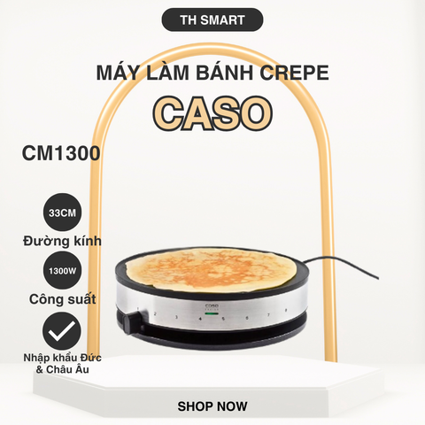 Máy Làm Bánh Crepe CASO CM1300 33cm - Thiết Bị Nướng Chuyên Nghiệp, Chống Dính, Điện 1300W, Dễ Dàng Sử Dụng Tại Nhà