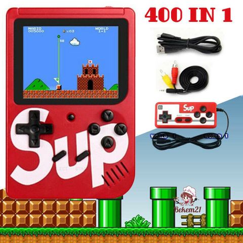 Máy Chơi Game Cầm Tay SUP 400 In 1 - trò chơi cổ điển Mario, Contra, nhiều màu sắc, hỗ trợ TV, quà tặng tuổi thơ tuyệt vời