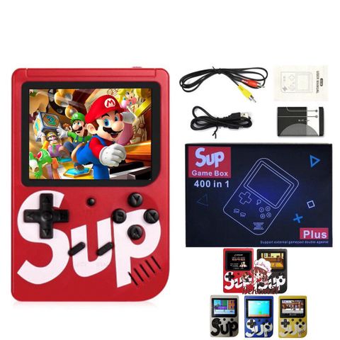 Máy Chơi Game Cầm Tay SUP 400 In 1 - trò chơi cổ điển Mario, Contra, nhiều màu sắc, hỗ trợ TV, quà tặng tuổi thơ tuyệt vời
