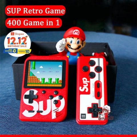Máy Chơi Game Cầm Tay SUP 400 In 1 - trò chơi cổ điển Mario, Contra, nhiều màu sắc, hỗ trợ TV, quà tặng tuổi thơ tuyệt vời
