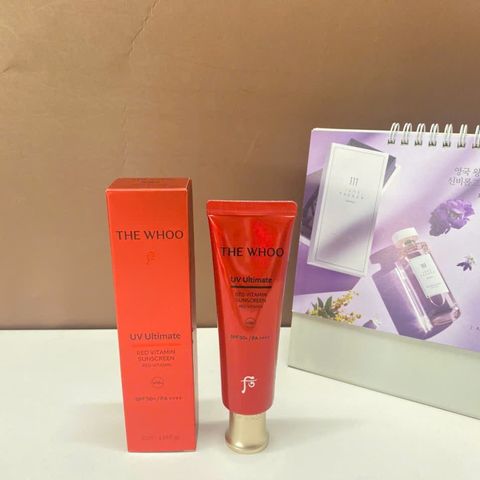 Kem Chống Nắng Whoo Đỏ UV Ultimate Red Vitamin Sunscreen 50ml - Dưỡng ẩm và bảo vệ da hiệu quả khỏi tia UVA/UVB