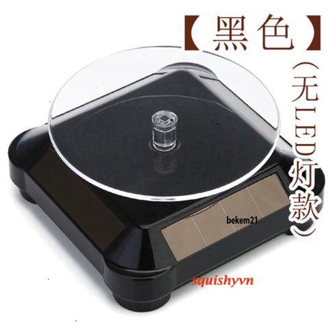 Đế Xoay 360 Độ Năng Lượng Mặt Trời và Pin - Thiết Bị Trưng Bày Đồ Trang Sức, Đồng Hồ - Tiết Kiệm Năng Lượng, Thân Thiện Với Môi Trường
