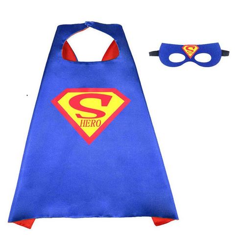 Bộ Trang Phục Siêu Nhân Superman với Áo Choàng, Mặt Nạ Phát Sáng và Gậy Ánh Sáng cho Halloween - Hóa Trang Độc Đáo và Thú Vị