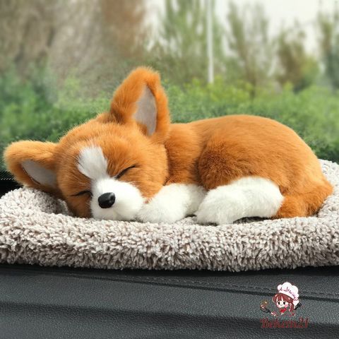 Chó Trắng Bông Thú Nuôi Đôi 99% Giống Thật - Lõi Than Hoạt Tính Khử Mùi, Tô Điểm Xe, Âm Thanh Mô Phỏng Như Thật