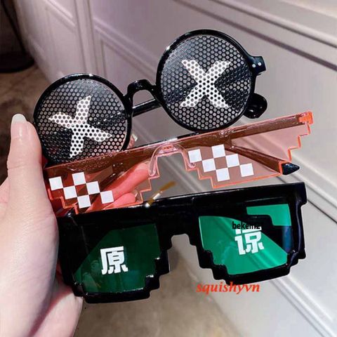 Kính Thug Life 6 Chấm Nhiều Màu - Kính Mắt Gương Siêu Ngầu, Phụ Kiện Gamer Độc Đáo, Thời Trang Trẻ Trung