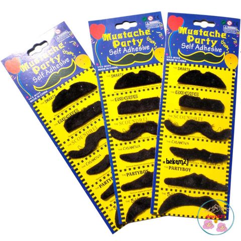 Râu Giả Đen Hóa Trang - 50 Kiểu Độc Đáo Thích Hợp Cho Tiệc Halloween, Giáng Sinh, Sinh Nhật - Dễ Dàng Sử Dụng, Tặng Voucher 100K