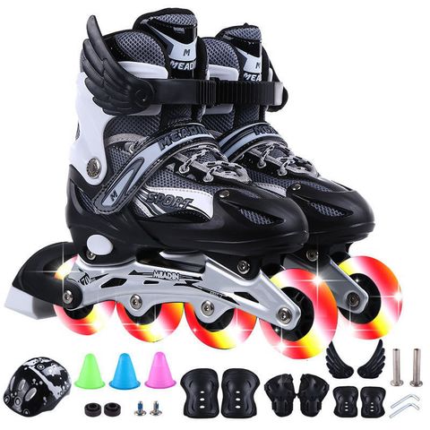 Giày Patin Phát Sáng 8 Bánh Xe Cao Cấp Kèm 20 Món Phụ Kiện Bảo Hộ - Giày Trượt Phù Hợp Cho Trẻ Em và Người Lớn
