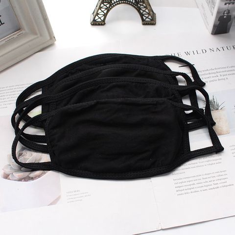 Khẩu Trang Vải Cotton Đen Basic Hàn Quốc - Khẩu Trang Chống Bụi, Chống Nắng Siêu Thoáng, Phụ Kiện Thiết Yếu Hàng Ngày