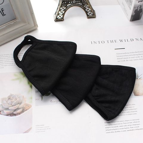 Khẩu Trang Vải Cotton Đen Basic Hàn Quốc - Khẩu Trang Chống Bụi, Chống Nắng Siêu Thoáng, Phụ Kiện Thiết Yếu Hàng Ngày