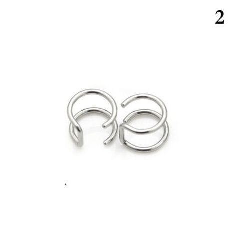 Khuyên Tai Nam Châm Không Xỏ Màu Bạc Thời Trang - Hình Giả Variou Z7YX Cho Nam Nữ, Trang Sức Đẹp và Hiện Đại