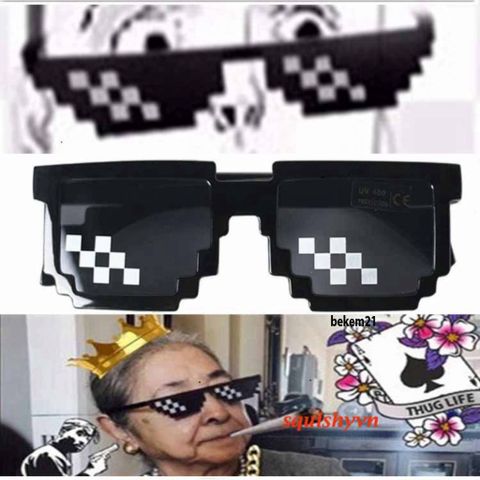 Kính Thug Life 6 Chấm - Mẫu Mới Hot Trend 2023, Kính Chất Lượng Cao Siêu Ngầu, Phù Hợp Chụp Ảnh Nhóm