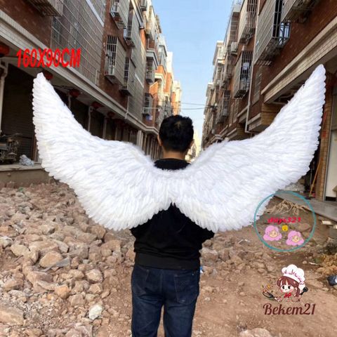 Cánh Thiên Thần Trắng & Cánh Ác Quỷ Đen Cosplay 160X90CM - Đồ Hóa Trang Tiệc Tùng Cho Người Lớn