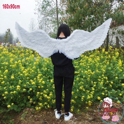 Cánh Thiên Thần Trắng & Cánh Ác Quỷ Đen Cosplay 160X90CM - Đồ Hóa Trang Tiệc Tùng Cho Người Lớn