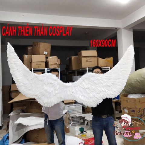 Cánh Thiên Thần Trắng & Cánh Ác Quỷ Đen Cosplay 160X90CM - Đồ Hóa Trang Tiệc Tùng Cho Người Lớn