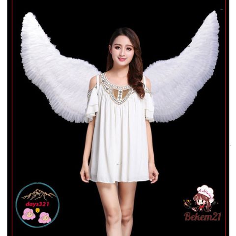Cánh Thiên Thần Trắng & Cánh Ác Quỷ Đen Cosplay 160X90CM - Đồ Hóa Trang Tiệc Tùng Cho Người Lớn