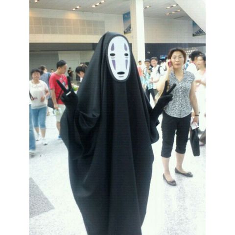 Bộ Trang Phục Cosplay Vô Diện Kaonashi - Hóa Trang Hayao Miyazaki Spirited Away Cho Trẻ Em Và Người Lớn, Áo Choàng + Mặt Nạ