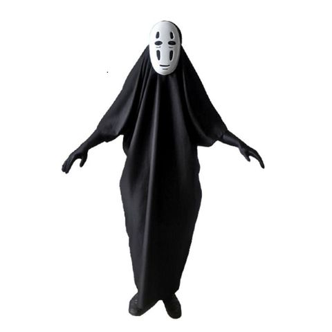 Bộ Trang Phục Cosplay Vô Diện Kaonashi - Hóa Trang Hayao Miyazaki Spirited Away Cho Trẻ Em Và Người Lớn, Áo Choàng + Mặt Nạ