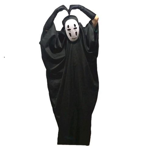 Bộ Trang Phục Cosplay Vô Diện Kaonashi - Hóa Trang Hayao Miyazaki Spirited Away Cho Trẻ Em Và Người Lớn, Áo Choàng + Mặt Nạ